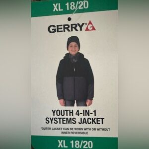 Gerry Weber Black and Blue Kids Coat & Jack Set; Hat included